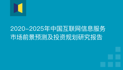 2020-2025年中国互联网信息服务市场前景预测及投资规划研究报告